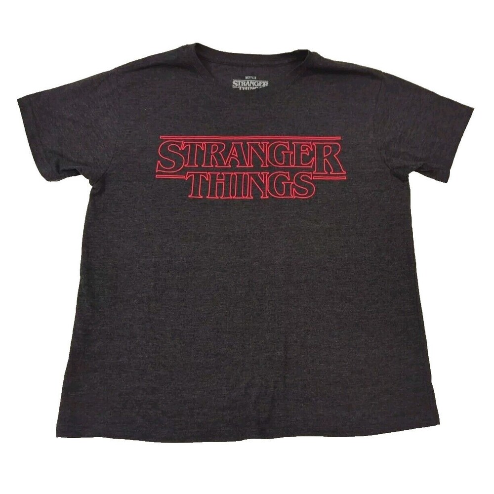 Netflix Stranger Things Youth Unisex T Shirt Medium Black and Red Boy Girl Teens